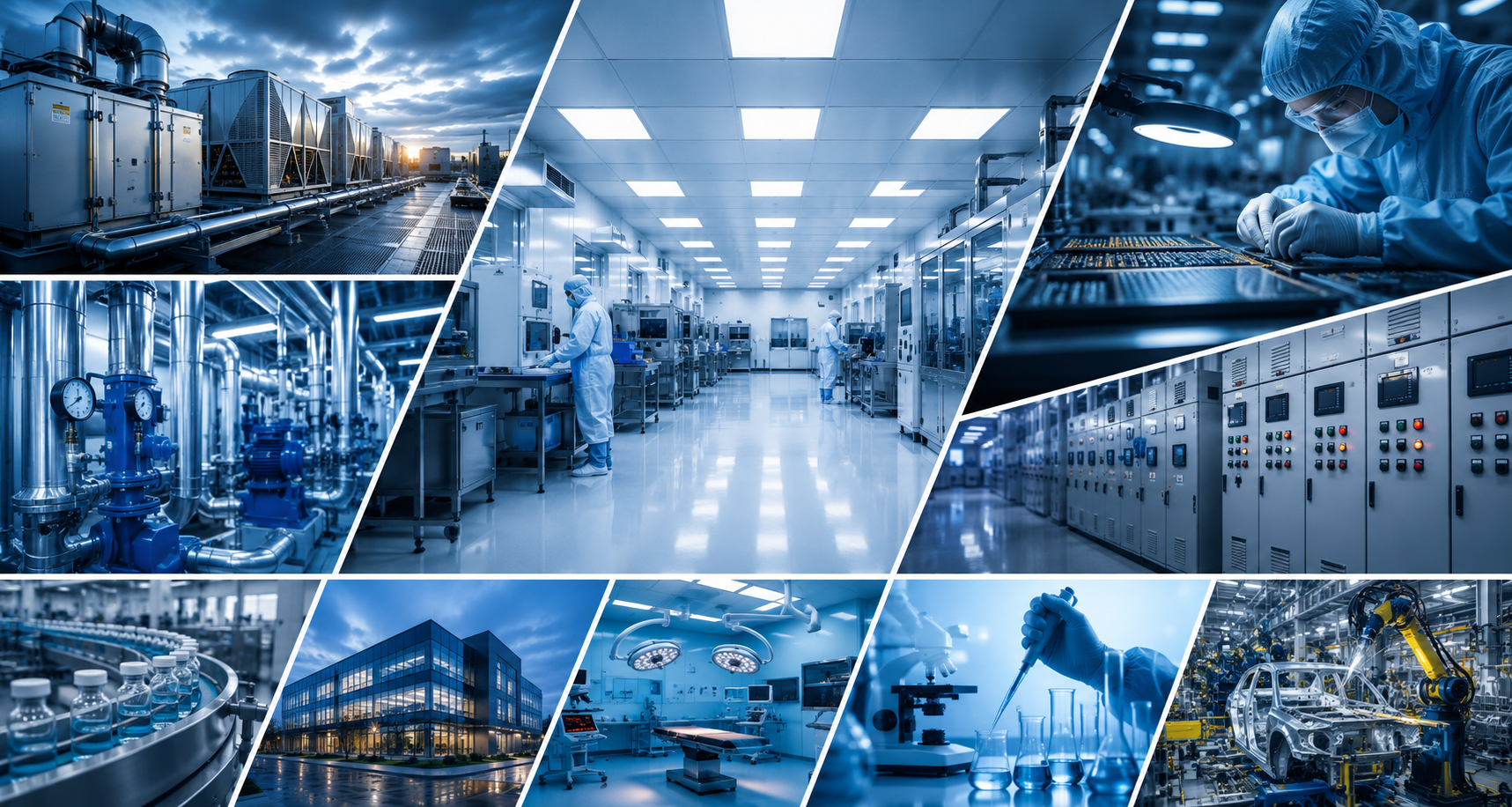 Turnkey MEP, HVAC, Cleanroom and Engineering Solutions for Pharmaceutical, Healthcare, Semiconductor and Manufacturing Industries